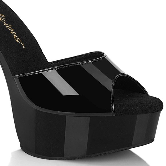 Platform Slide On High Heel Shoes - Picture 3 of 5